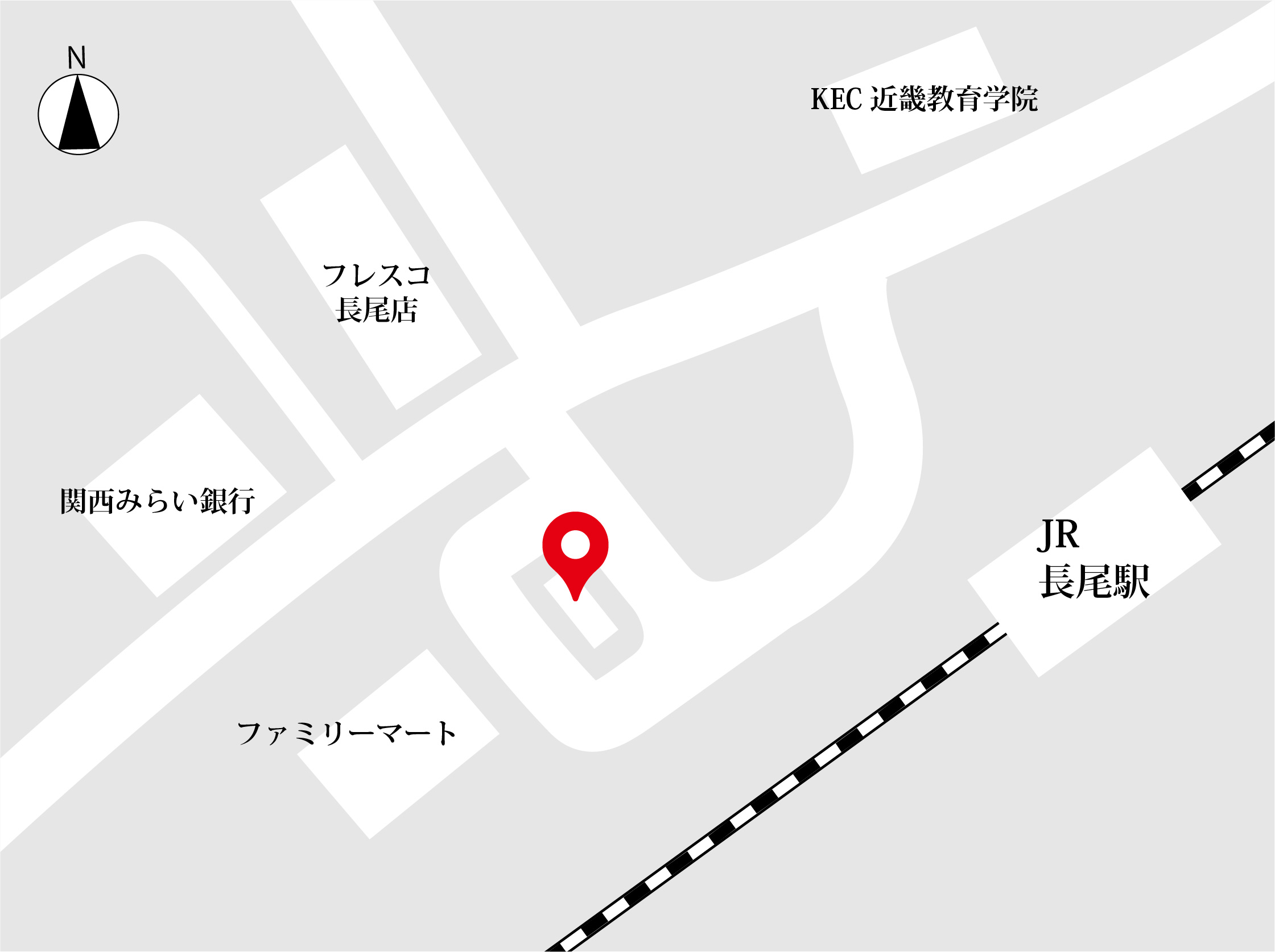 JR長尾駅前乗り場のご案内イラストを入れる