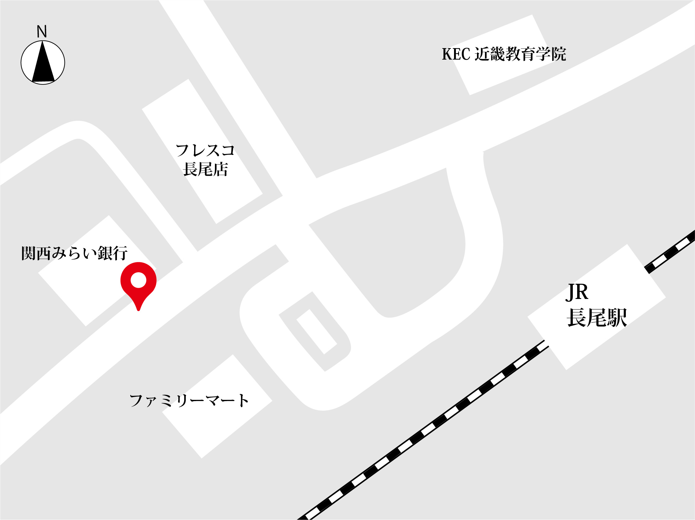 JR長尾駅前乗り場のご案内イラストを入れる